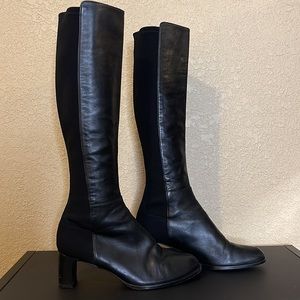 Stuart Weitzman Over Calf Leather Boots Size 7
